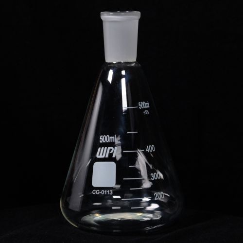 (image for) Erlenmeyer Flask 500ml, Graduated, Ground Glass Joint